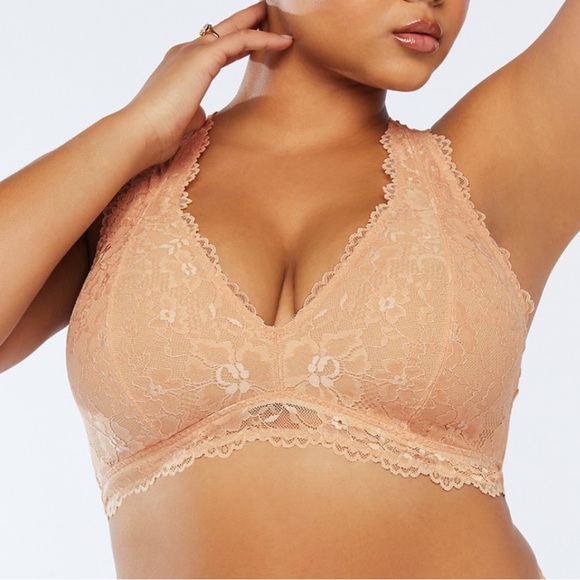 Savage X Fenty Other - NWT Savage X Fenty Floral Lace Bralette Nude Size 1X